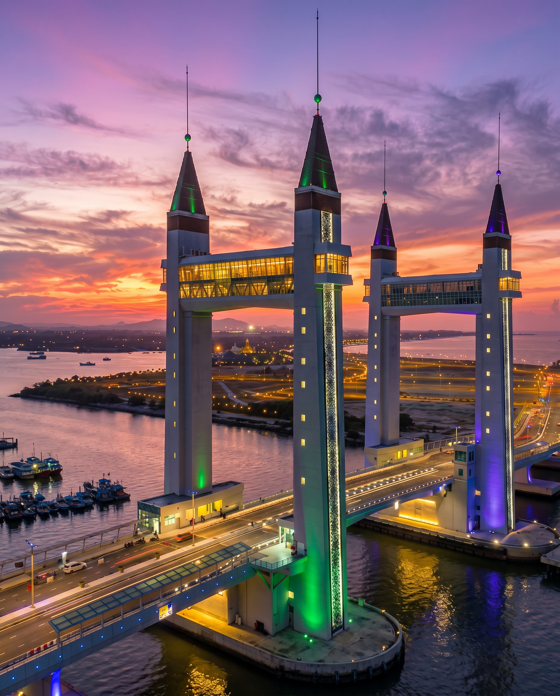Kuala Terengganu city · 7 km (10 mins) — nearby attraction from Rajawali D'Cabin Chalet, Kuala Terengganu